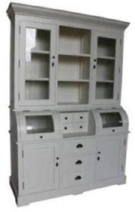 Buffetkast Bastiaan grijs - grijs 150 x 50/35 x 210cm bolle kleppen - nr. 1