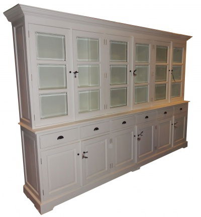Winkelkast white wash 300cm breed scharnierdeuren te koop - nr. 1