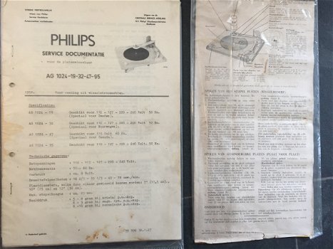 PHILIPS Pick-up uit 1958 AG 1024 handleiding en serviceboek (D276) - 5