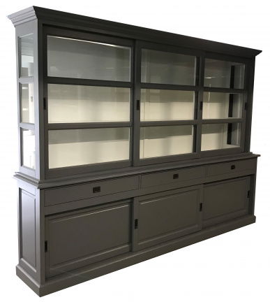 Buffetkast Putten grijs - wit 300 x 50/40 x 220cm - nr. 1