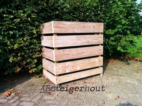 Container ombouw van gebruikt steigerhout! - 5
