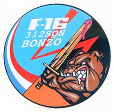 Y085 Sticker F16 312 Sqn Bonzo