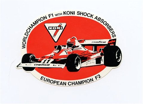 Y095 Koni European Champion / Sticker met afbeelding van Raceauto - 1