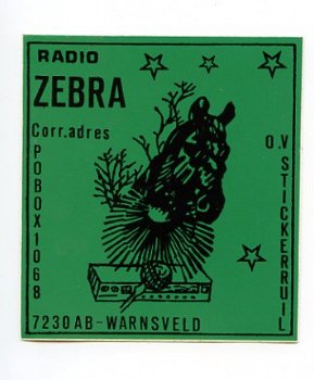 Y097 Warnsveld Radio Zebra / Sticker - 1