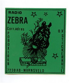 Y097 Warnsveld Radio Zebra / Sticker