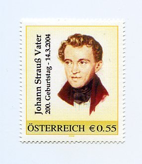 Z034 Johann Strauss Sr. Postzegel / Oostenrijk - 1