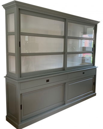 Buffetkast Putten Engels groen- wit 260 x 50/40 x 220cm - nr. 1