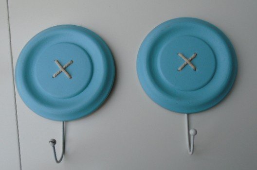 KAPSTOK KNOOP BLAUW 2 STUKS NIEUW - nr. 1