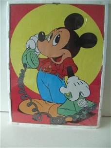 MICKEY MOUSE POSTER MET WISSELLIJST EN GLASPLAAT NIEUW