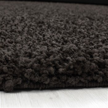 Hoogpolig shaggy tapijt Zwart 60 x 110 cm t/m 300 x 400 cm - 3