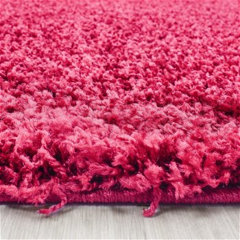 Hoogpolig shaggy tapijt Roze 60 x 110 cm t/m 300 x 400 cm - 3