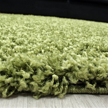Hoogpolig shaggy tapijt Groen 60 x 110 cm t/m 300 x 400 cm - 3