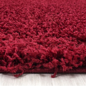 Hoogpolig shaggy tapijt Rood 60 x 110 cm t/m 300 x 400 cm - 3