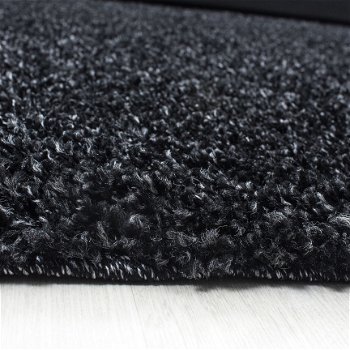 Hoogpolig shaggy tapijt Antraciet 60 x 110 cm t/m 300 x 400 cm - 2