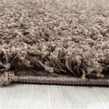 Hoogpolig shaggy tapijt Mokka 60 x 110 cm t/m 300 x 400 cm - 2