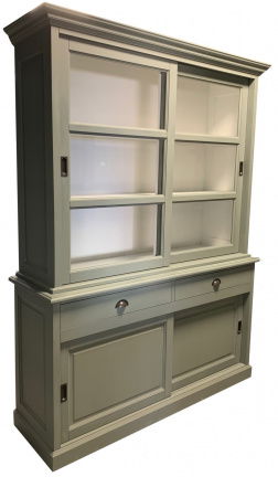 Buffetkast Ermelo Engels groen - wit 160 x 50/40 x 220cm - nr. 1