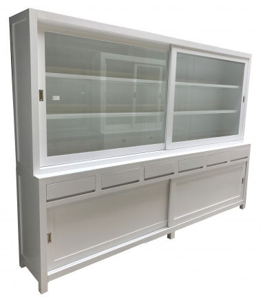 Strakke witte grote kast design 300cm breed greeploos uit voorraad - nr. 1