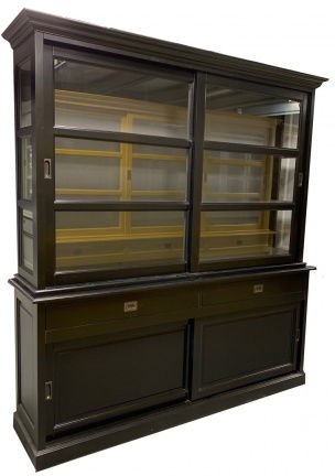 Buffetkast Putten zwart - grijs 200 x 50/40 x 220cm - nr. 1