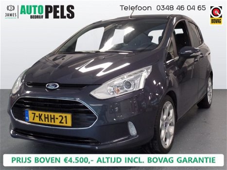 Ford B-Max - 1.6 TDCI Titanium half leer, Trekhaak, Airco, LMV. Prijs incl 6 mnd BOVAG - 1