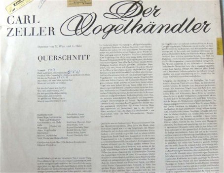 Klassieke LP Operette - Der Vogelhändler - Carl Zeller - 4