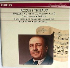 Jacques Thibaud, Mozart / Chausson ‎– Violin Concerto No. 3 / Poeme For Violin And Orchestra  (CD)