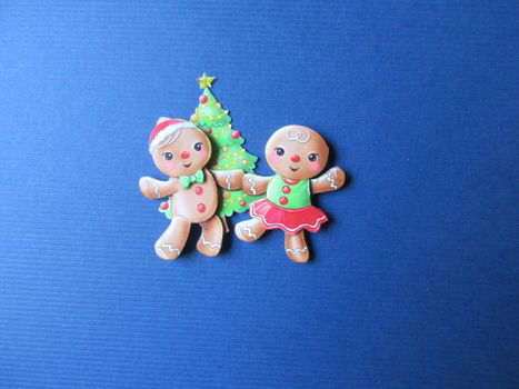 ky201 KERST Yvonne 3d plaatje, poppetjes - 1