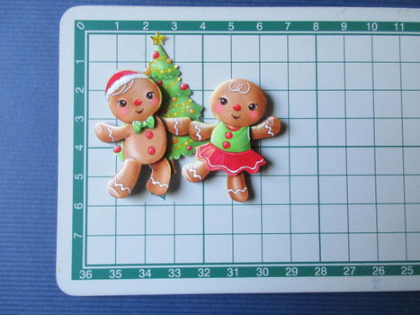ky201 KERST Yvonne 3d plaatje, poppetjes - 2