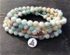 Amazoniet mala armband met Lotus bedel - 4 - Thumbnail