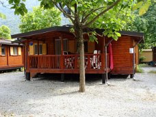 Te huur prive chalet op camping aan het meer van Lugano in Porlezza (Italie)