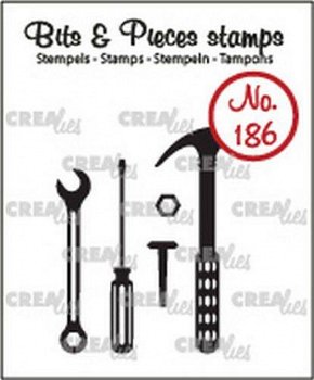 Crealies, Clearstamp - Bits & Pieces - Klusgereedschap ; CLBP186 - 1