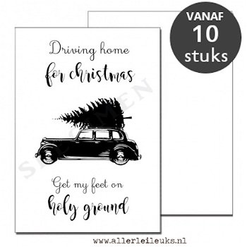 Quote kaarten driving home for christmas A6 - 10 stuks - 1