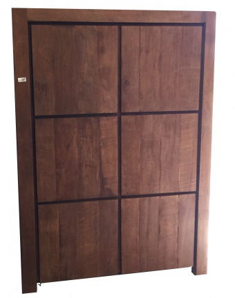 Winkelkast Oosterbeek teak greeploos 145 x 45 x 200cm - nr. 1