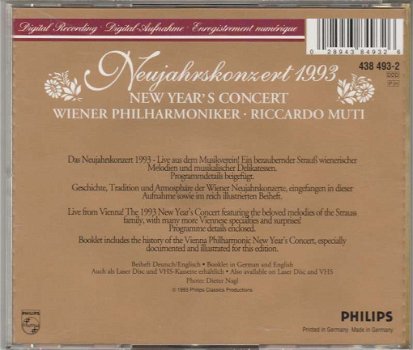 CD Nieuwjaars concert 1993 - 2