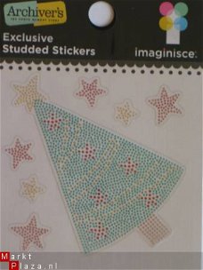 OPRUIMING:  imaginisce studded stickers CHRISTMAS TREE