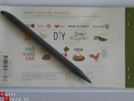 OPRUIMING: american craft rub-on book berry special phrases - 2