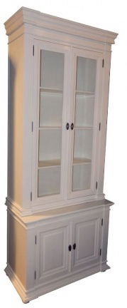 Witte servieskast klassiek model 100cm breed 240cm hoog - nr. 1