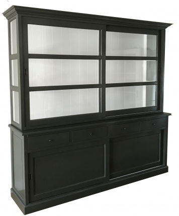 Buffetkast Peeze mosgroen - wit 235 x 50/40 x 210cm - nr. 1