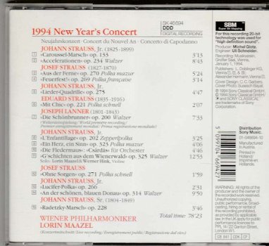 CD Nieuwjaars concert 1994 - 2