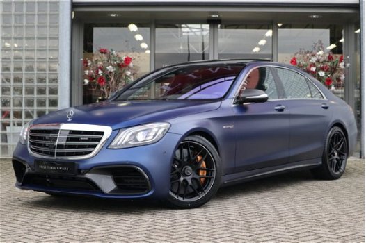 Mercedes-Benz S-klasse - 63 AMG 4Matic+ Lang Magno Briljantblauw, Keramische remmen, Carbon in/exter - 1