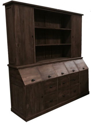 Grutterskast Wilnis teak 210 x 50/35 x 220cm open vak - nr. 1