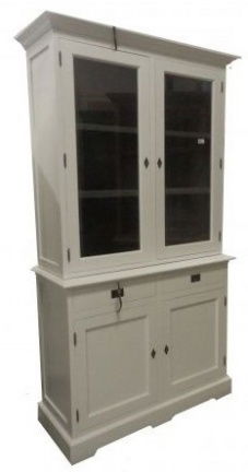 Buffetkast Zwolle wit - grijs 120 x 50/40 x 220cm - nr. 1