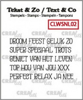 Crealies, Clearstamp Tekst & Zo - Woordstrips - Droom (NL) ; CLWSNL02 - 1