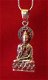 Boeddha met Dharma Wiel, prachtige hanger van zilver - 1 - Thumbnail