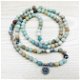 Amazoniet mala ketting met Lotus bedel - 3 - Thumbnail