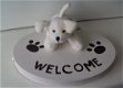 WANDDECORATIE MET PLUCHE HOND WELCOME WIT 32 STUKS Appletree - 0 - Thumbnail