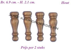 === 2 Klokkast ornamentjes = hout = gebruikt === 41165