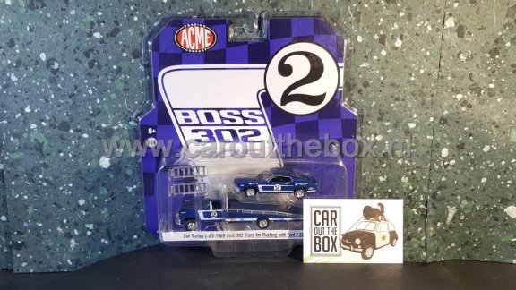 Ford F-350 Ramp truck + 1969 Boss 302 Trans Am Mustang #2 1:64 ACME - 3