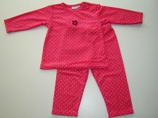 Feetje Badstof PYJAMA  stippeltjes fuchsia maat 86