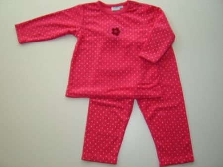 Feetje Badstof PYJAMA stippeltjes fuchsia maat 86 - 3