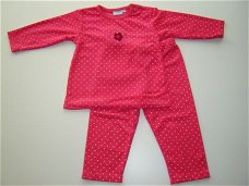 Feetje Badstof PYJAMA  stippeltjes fuchsia  maat 80